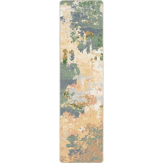 Milliken Residency Area Rug COLOR DRIFT Color Drift Yellow Modern, 2' x 8'