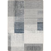 Milliken Residency Area Rug GRIDLOX Gridlox Blue Modern, 2' x 3'