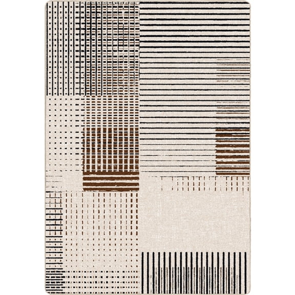 Milliken Residency Area Rug GRIDLOX Gridlox Brown Modern, 2' x  3'