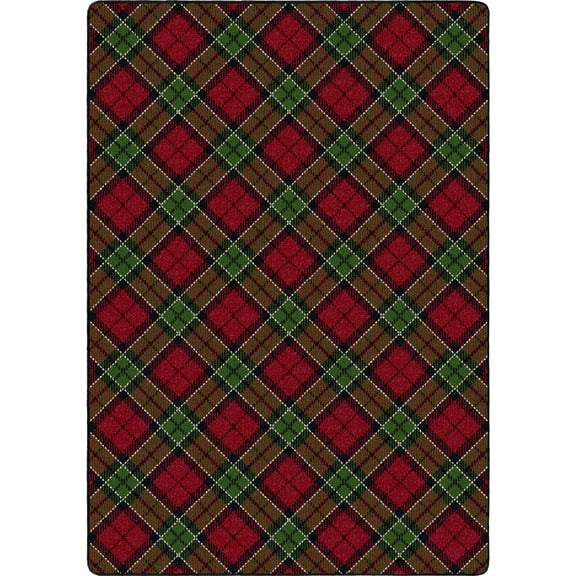 Milliken Seasonal Area Rug CHRISTMAS PLAID Christmas Plaid Red Modern, 2' x  3'