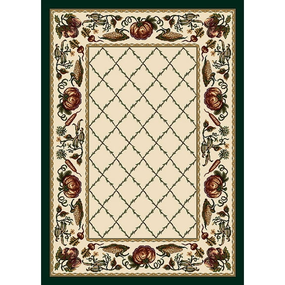 Milliken Seasonal Inspirations Area Rug Cornucopia 11000 Opal Emerald 5' 4" x 7' 8" Rectangle