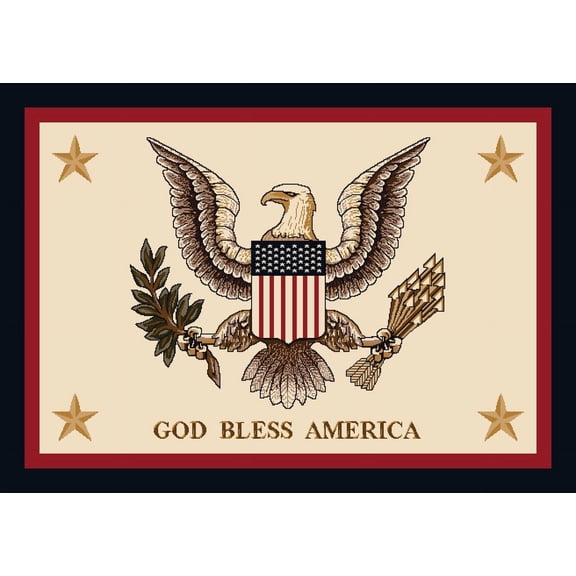 Milliken Seasonal Inspirations Area Rug God Bless America 02000 Opal 5' 4" x 7' 8" Rectangle