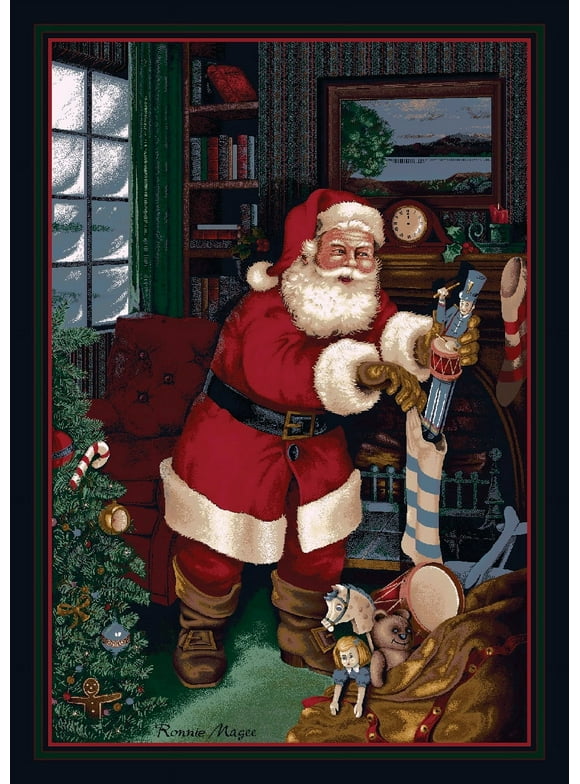 Milliken Seasonal Inspirations Area Rug Santa's Visit 01800 Kris Kringle 3' 10" x 5' 4" Rectangle