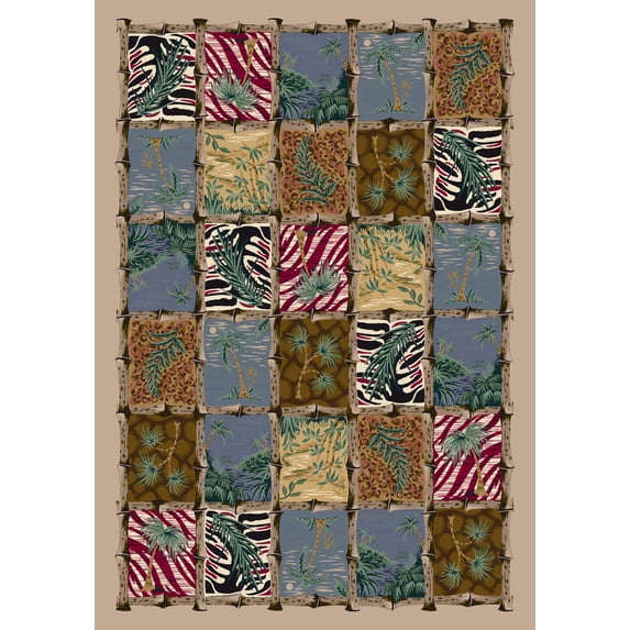 Milliken Signature Area Rug CAYMAN ISLE PEARL MULTI Cayman Isle 01001 7' 7" x 7' 7" Rectangle