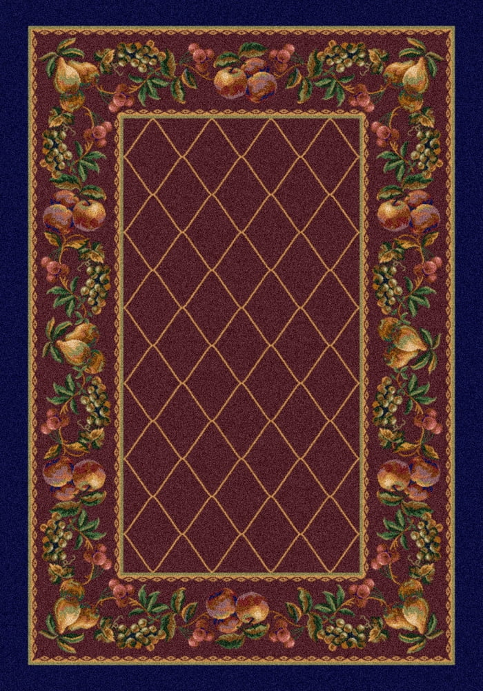 Garnet Oval Synthetic Floral Tufted Area Rug 5'4" x 7'8"