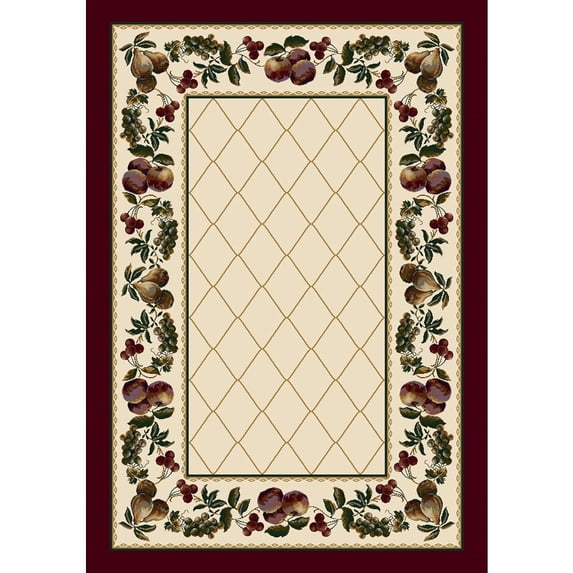 Milliken Signature Area Rug FRUIT MEDLEY OPAL GARNET Fruit Medley Opal Garnet 10' 9" x 13' 2" Rectangle