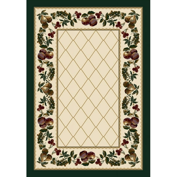 Milliken Signature Area Rug FRUIT MEDLEY OPAL GARNET Fruit Medley Opal Garnet 3' 10" x 5' 4" Oval