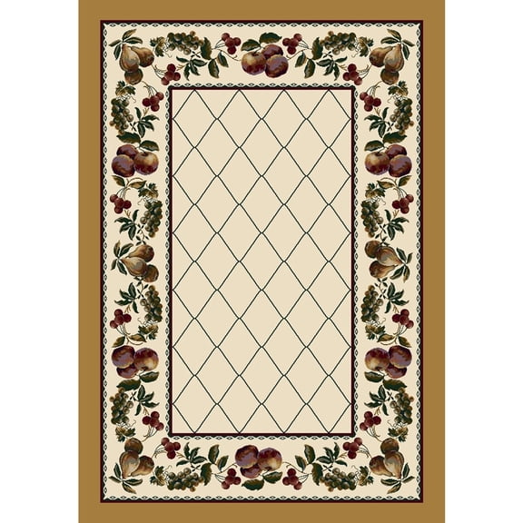 Milliken Signature Area Rug FRUIT MEDLEY OPAL TOPAZ Fruit Medley Opal Topaz 5' 4" x 7' 8" Rectangle