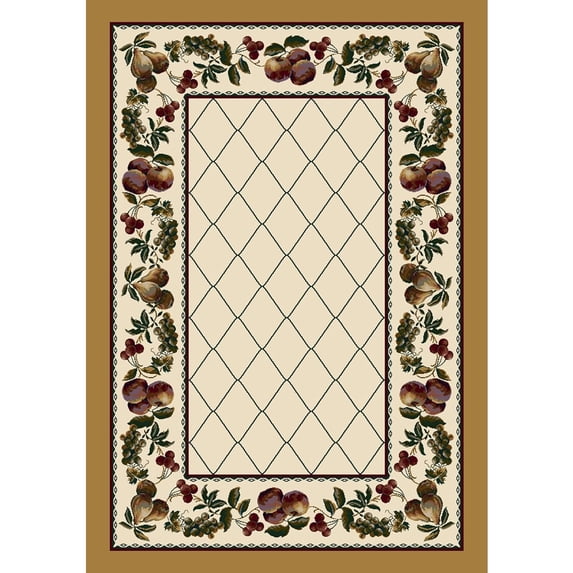 Milliken Signature Area Rug FRUIT MEDLEY OPAL TOPAZ Fruit Medley Opal Topaz 5' 4" x 7' 8" Rectangle