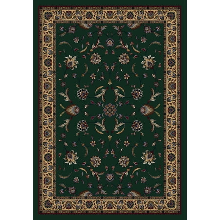 Milliken Signature Area Rug ISFAHAN EMERALD Isfahan Emerald Bordered Bulbs 5' 4" x 7' 8" Rectangle