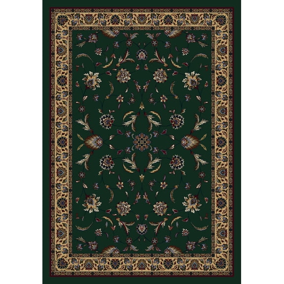 Milliken Signature Area Rug ISFAHAN EMERALD Isfahan Emerald Bordered Bulbs 7' 7" x 7' 7" Square