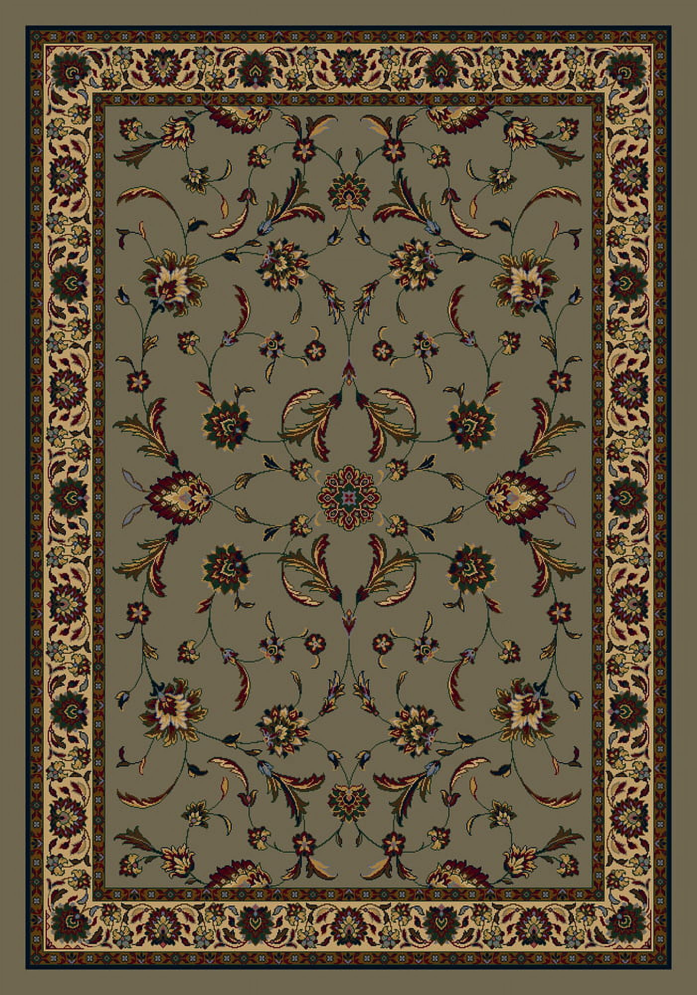Milliken Signature Area Rug ISFAHAN SAGE Isfahan Sage Scrolls Vines 7