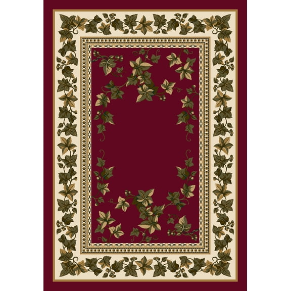 Milliken Signature Area Rug IVY VALLEY BRICK Ivy Valley Brick Autumn Leaves 7' 7" x 7' 7" Round