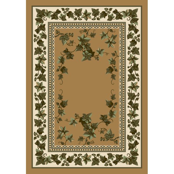 Milliken Signature Area Rug IVY VALLEY MAIZE Ivy Valley Maize Autumn Leaves 7' 7" x 7' 7" Round