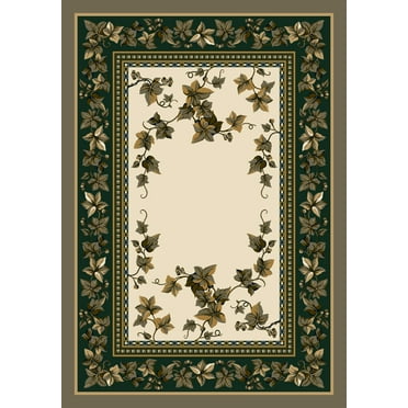 Milliken Signature Area Rug IVY VALLEY OPAL Ivy Valley Opal Bordered Garlands 2' 1" x 7' 8" Runner