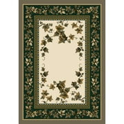 Milliken Signature Area Rug IVY VALLEY OPAL Ivy Valley Opal Bordered Garlands 3' 10" x  5' 4" Oval