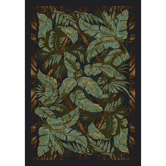 Milliken Signature Area Rug JUNGLE FEVER EBONY Jungle Fever 12110 10' 9" x 13' 2" Rectangle