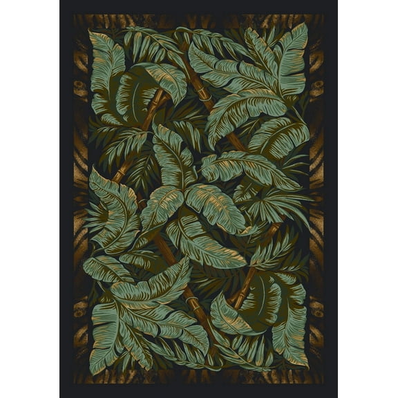 Milliken Signature Area Rug JUNGLE FEVER EBONY Jungle Fever 12110 Deep Brush 7' 7" x 7' 7" Rectangle