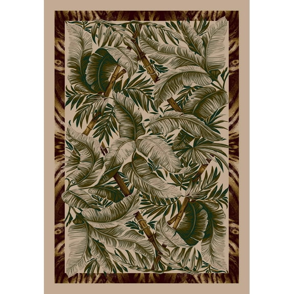 Milliken Signature Area Rug JUNGLE FEVER PEARL MIST Jungle Fever Pearl Mist 2' 8" x 3' 10" Rectangle