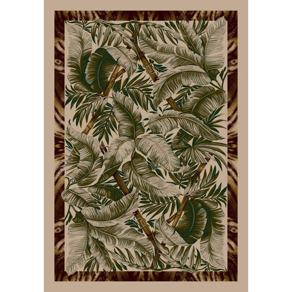 Milliken Signature Area Rug JUNGLE FEVER PEARL MIST Jungle Fever Pearl Mist 7' 8" x 10' 9" Rectangle