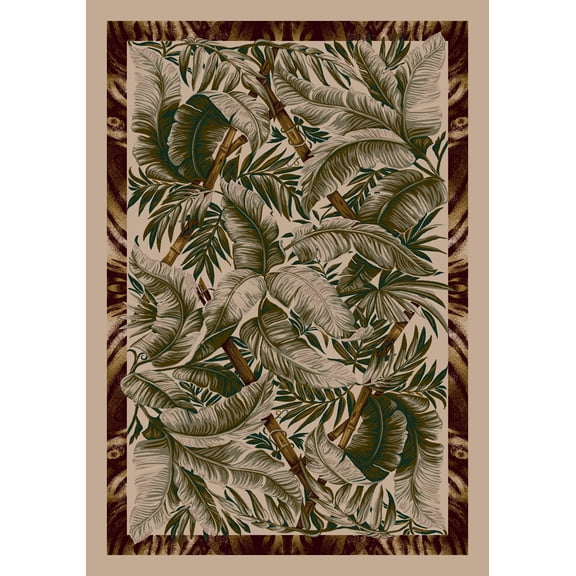 Milliken Signature Area Rug JUNGLE FEVER PEARL MIST Jungle Fever Pearl Mist 10' 9" x 13' 2" Rectangle