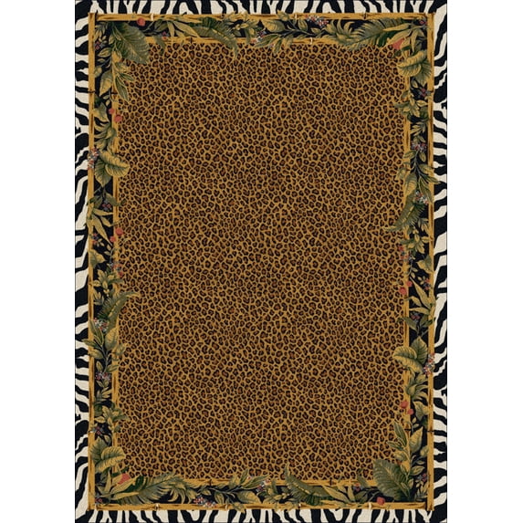 Milliken Signature Area Rug JUNGLE SAFARI EMERALD Jungle Safari Emerald 3' 10" x 5' 4" Rectangle