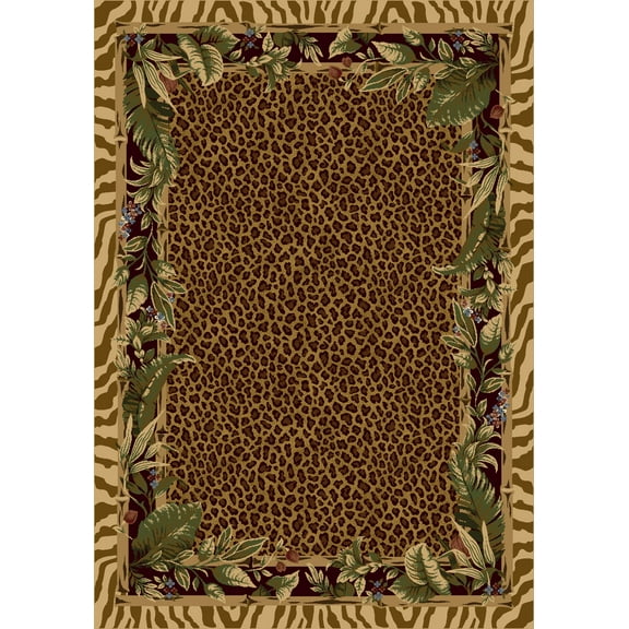 Milliken Signature Area Rug JUNGLE SAFARI PALE TOPAZ Jungle Safari Pale Topaz 5' 4" x 7' 8" Rectangle