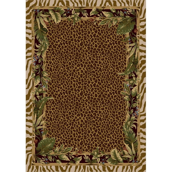 Milliken Signature Area Rug JUNGLE SAFARI PEARL MIST Jungle Safari Pearl Mist 3' 10" x 5' 4" Rectangle