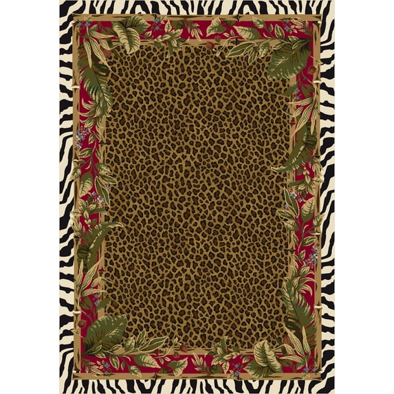 Milliken Signature Area Rug JUNGLE SAFARI RUBY Jungle Safari Ruby 5' 4" x 7' 8" Rectangle