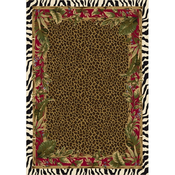 Milliken Signature Area Rug JUNGLE SAFARI RUBY Jungle Safari Ruby 5' 4" x 7' 8" Rectangle