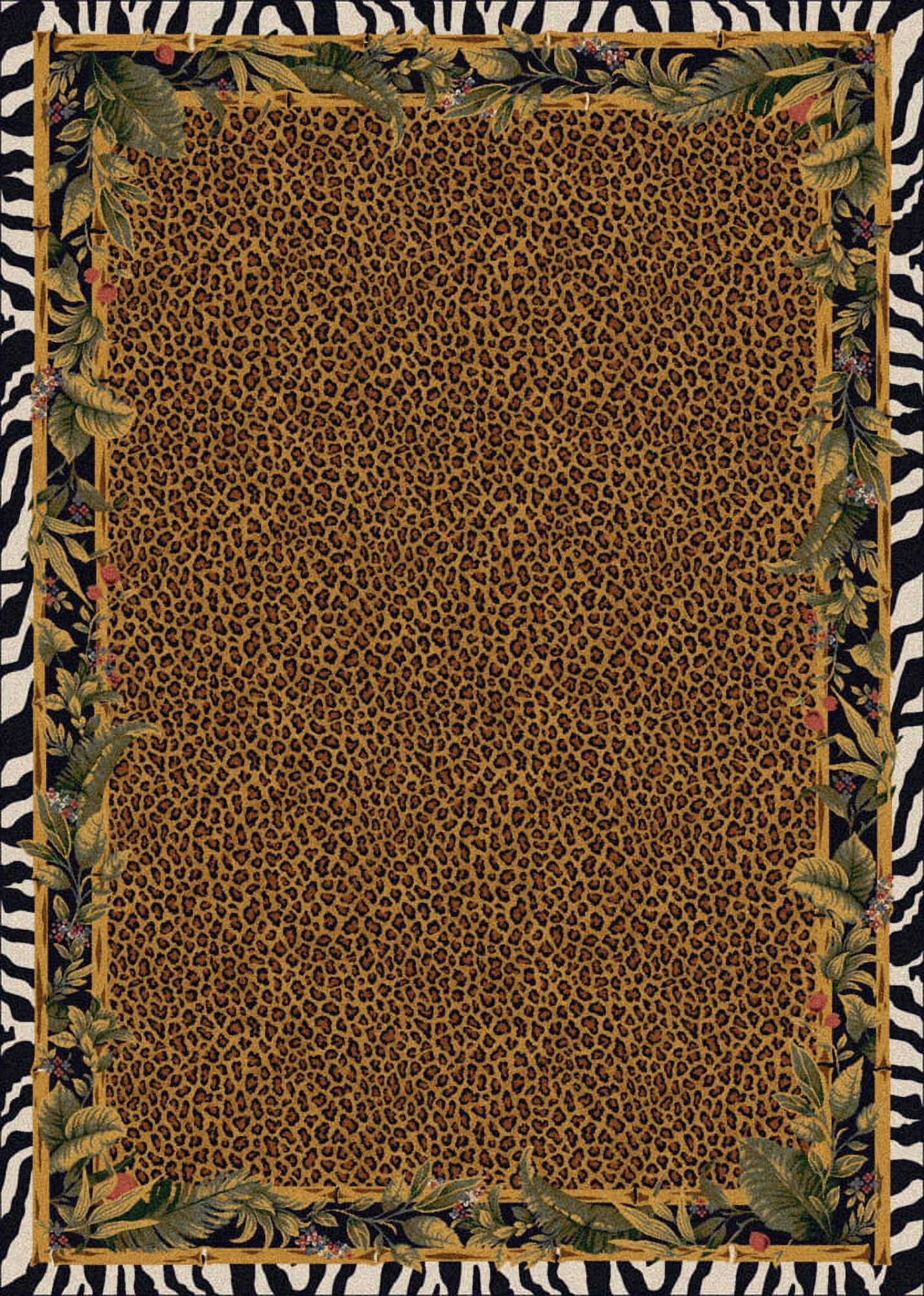 Jungle Safari Animal Print Oval Area Rug