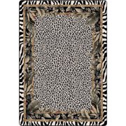 Milliken Signature Area Rug JUNGLE SAFARI SNOW LEOPARD Jungle Safari Snow Leopard 2 8" x 3 10" Rectangle