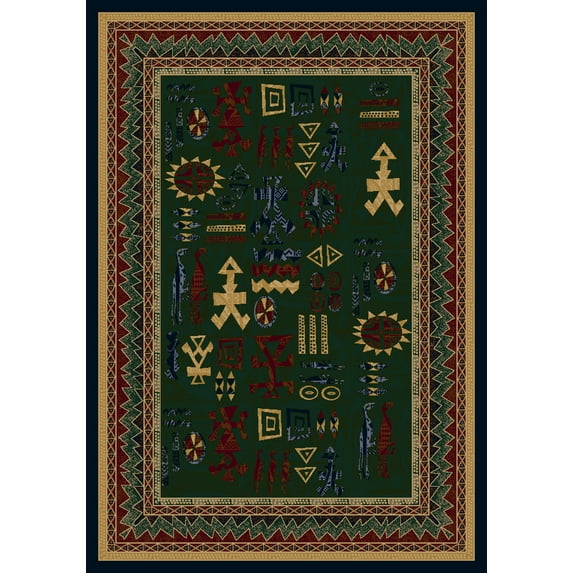 Milliken Signature Area Rug LIMOGES EMERALD SAPPHIRE Limoges Emerald Sapphire 5' 4" x 7' 8" Rectangle