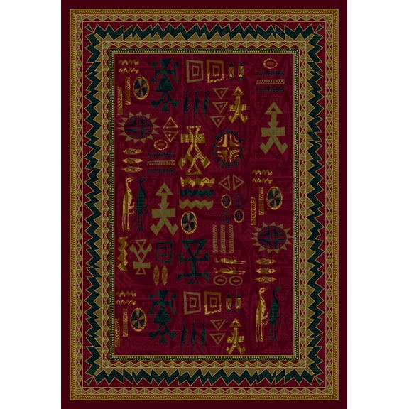 Milliken Signature Area Rug LIMOGES GARNET Limoges Garnet Vibrant Ancient 2' 8" x 3' 10" Rectangle