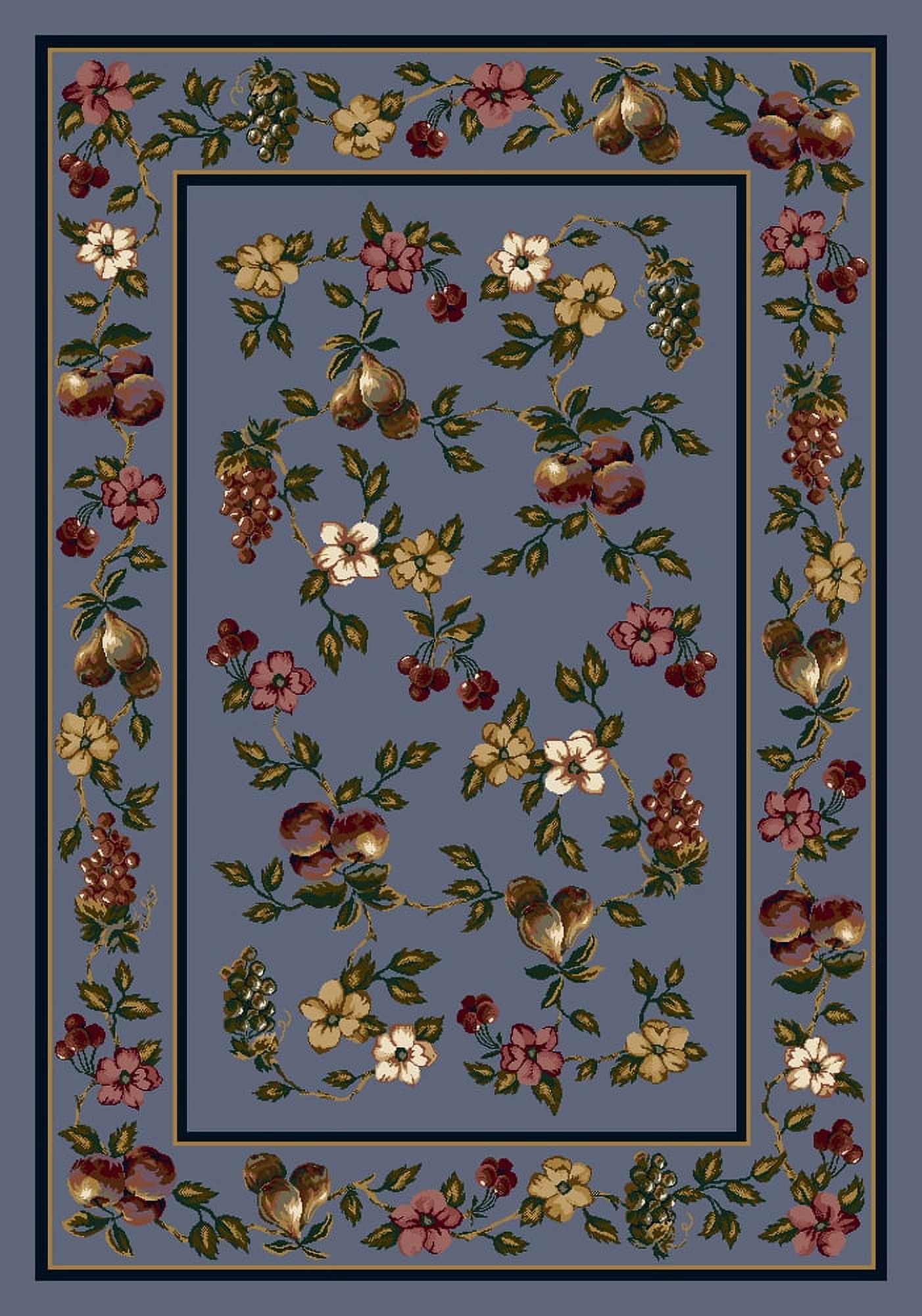 Milliken Signature Area Rug LORELEI LAPIS Lorelei Lapis Grapes Fruits 3