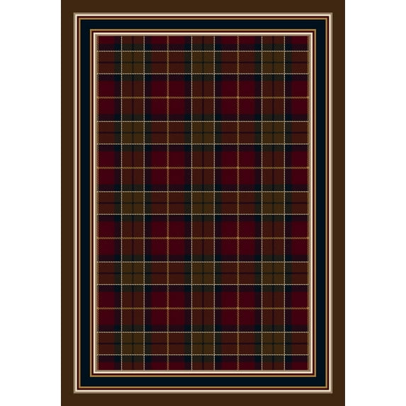 Milliken Signature Area Rug MAGEE TARTAN DARK AMBER Magee Tartan Dark Amber 3' 10" x 5' 4" Oval