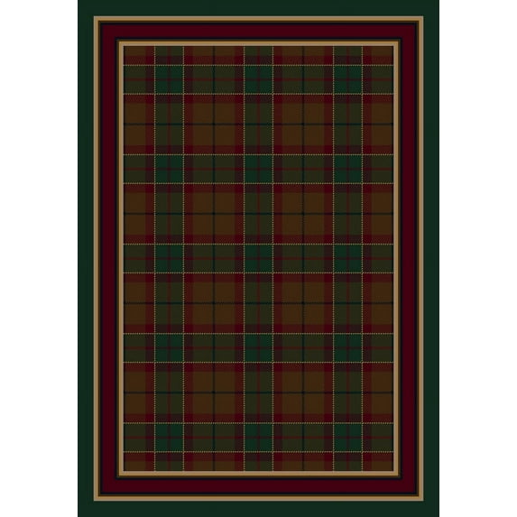 Milliken Signature Area Rug MAGEE TARTAN EMERALD Magee Tartan Emerald 5' 4" x 7' 8" Rectangle