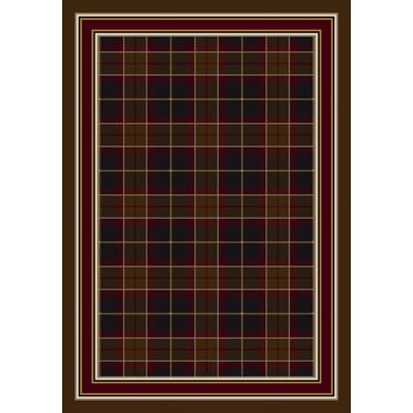 Milliken Signature Area Rug MAGEE TARTAN ONYX AMBER Magee Tartan Onyx Amber 2' 1" x 7' 8" Runner