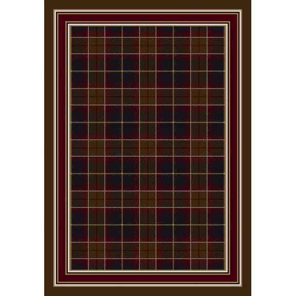 Milliken Signature Area Rug MAGEE TARTAN ONYX AMBER Magee Tartan Onyx Amber 2' 1" x 7' 8" Runner
