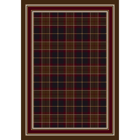 Milliken Signature Area Rug MAGEE TARTAN ONYX AMBER Magee Tartan Onyx Amber 2' 8" x 3' 10" Rectangle
