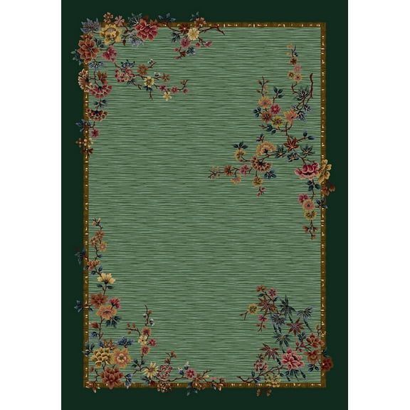 Milliken Signature Area Rug MINDRE' PERIDOT Mindre' Peridot Garlands Petals 2' 1" x 7' 8" Runner