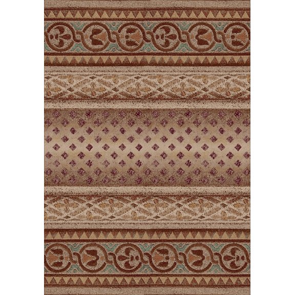 Milliken Signature Area Rug MOHAVI CORAL Mohavi Coral Ogee Diamonds 2' 1" x 7' 8" Runner