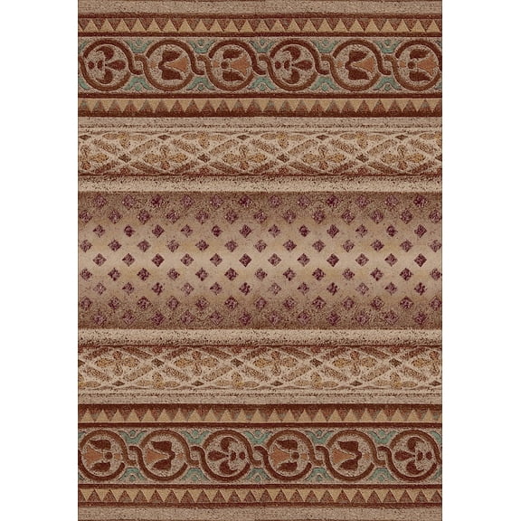 Milliken Signature Area Rug MOHAVI CORAL Mohavi Coral Ogee Diamonds 2' 1" x 7' 8" Runner