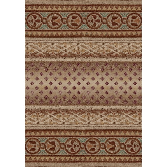 Milliken Signature Area Rug MOHAVI CORAL Mohavi Coral Ogee Diamonds 7' 7" x 7' 7" Square