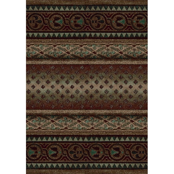 Milliken Signature Area Rug MOHAVI DARK AMBER Mohavi Dark Amber Jagged Banded 2' 1" x 7' 8" Runner