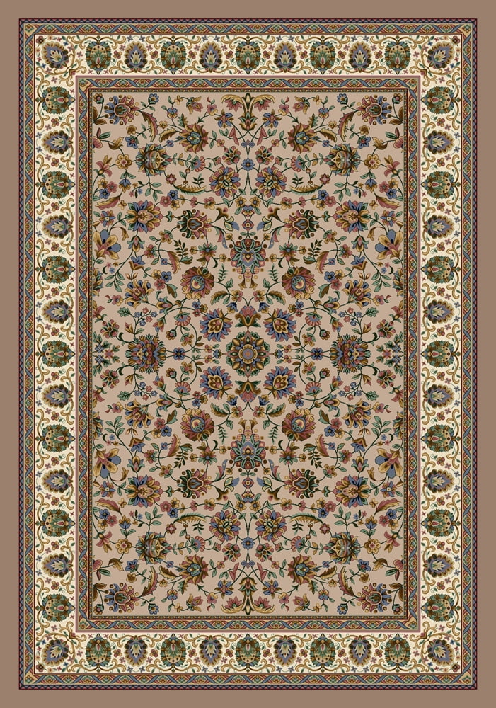 Sandstone Persian Palace Rectangular Stain-Resistant Nylon Rug