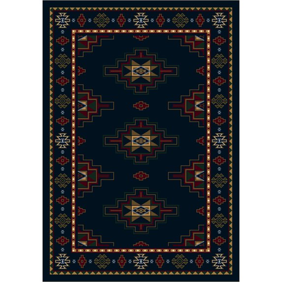 Milliken Signature Area Rug PRAIRIE STAR SAPPHIRE Prairie Star Sapphire 2' 8" x 3' 10" Rectangle