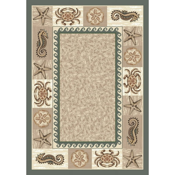 Milliken Signature Area Rug SEA LIFE LIGHT AQUA Sea Life Light Aqua 10' 9" x 13' 2" Rectangle