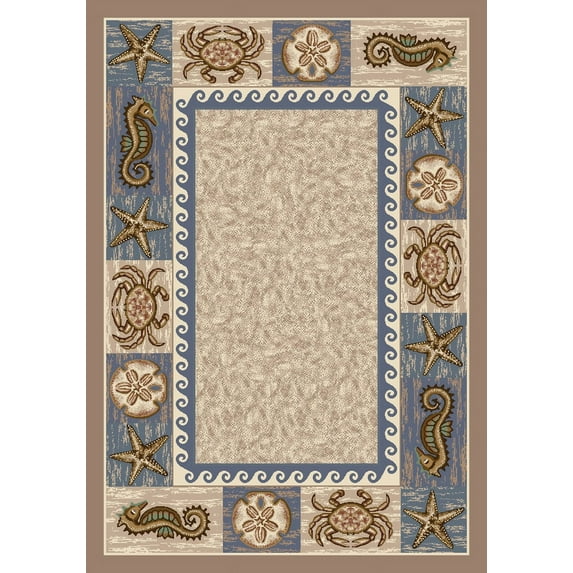Milliken Signature Area Rug SEA LIFE SANDSTONE Sea Life Sandstone 3' 10" x 5' 4" Rectangle