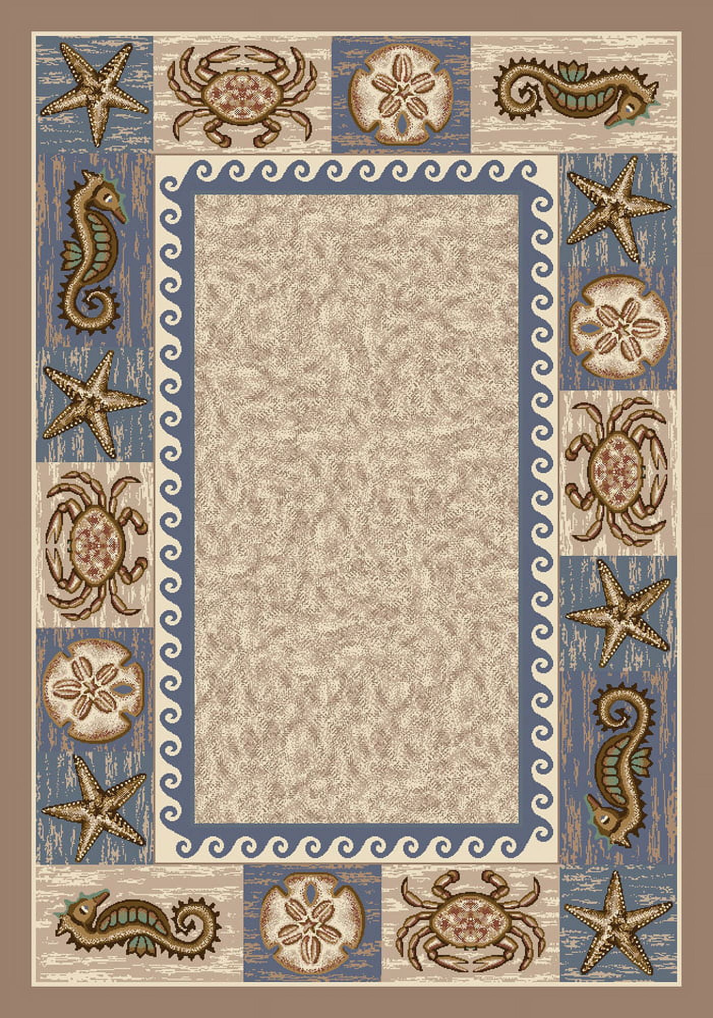 Milliken Signature Area Rug SEA LIFE SANDSTONE Sea Life Sandstone Waves